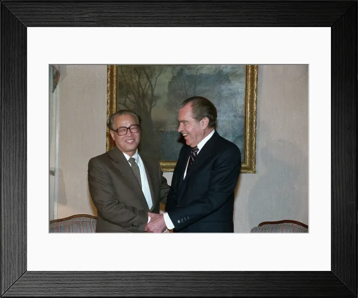 Framed Print : Zhao Ziyang and Richard Nixon Shaking Hands Framed Print : Zhao Ziyang and Richard Nixon Shaking Hands