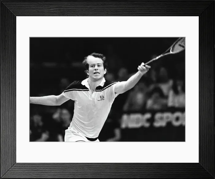 Framed Print : John McEnroe Playing at the Volvo Masters Framed Print : John McEnroe Playing at the Volvo Masters