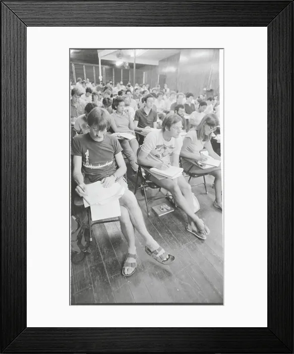 Framed Print : Students Taking Notes Framed Print : Students Taking Notes