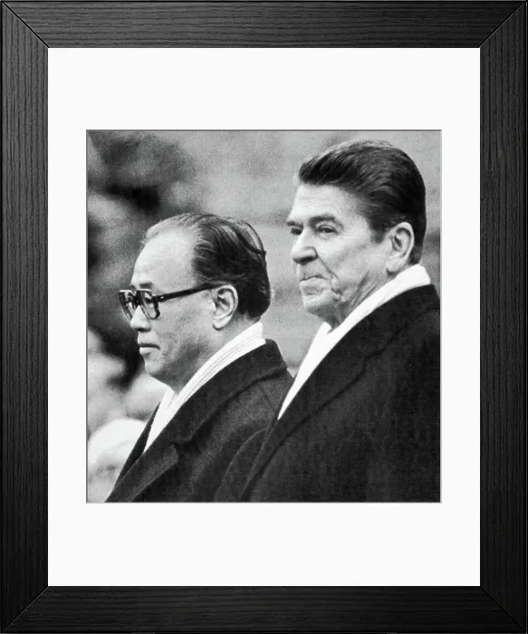 Framed Print : Ronald Reagan and Zhao Ziyang Framed Print : Ronald Reagan and Zhao Ziyang