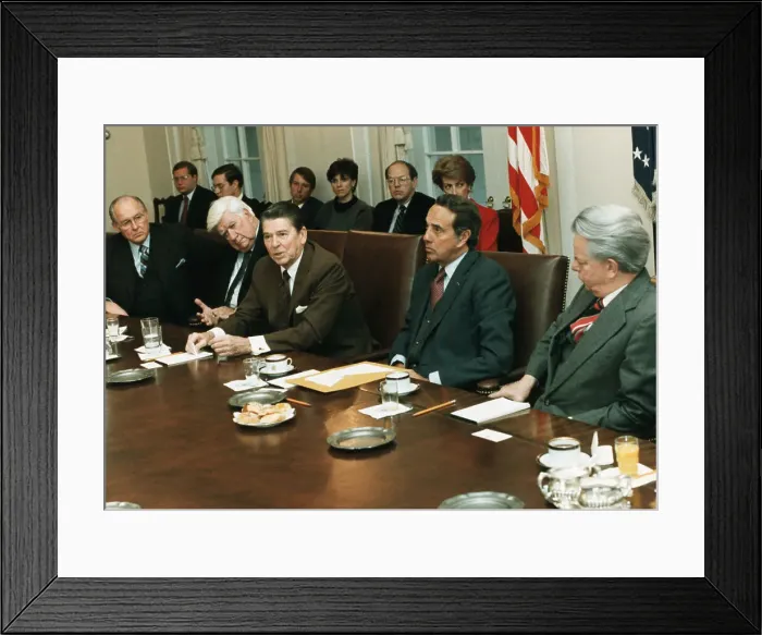 Framed Print : Ronald Reagan Meets with Cabinet