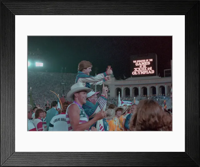 Framed Print : People Carrying Mary Lou Retton Around Coliseum Framed Print : People Carrying Mary Lou Retton Around Coliseum