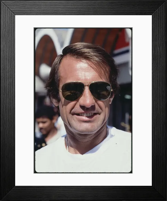Framed Print : Portrait of Former Auto Racer Carlos Reutman Framed Print : Portrait of Former Auto Racer Carlos Reutman