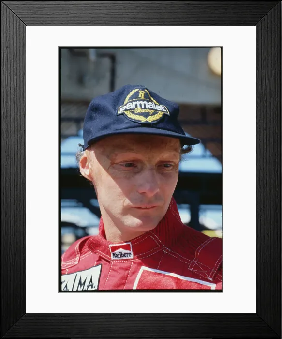 Framed Print : Portrait of Auto Racer Nikki Lauda Framed Print : Portrait of Auto Racer Nikki Lauda