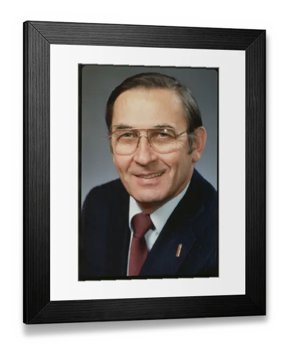 Framed Print : Portrait of Canadian Senator Peter Bosa