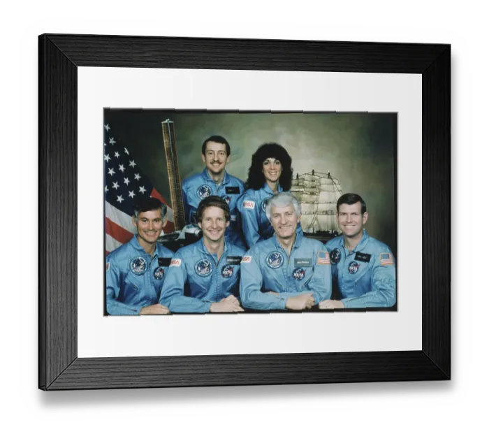 Framed Print : Portrait of Space Shuttle Crew