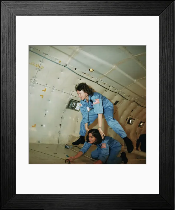 Framed Print : Christa McAuliffe and Barbara Morgan Playing Leapfrog Framed Print : Christa McAuliffe and Barbara Morgan Playing Leapfrog
