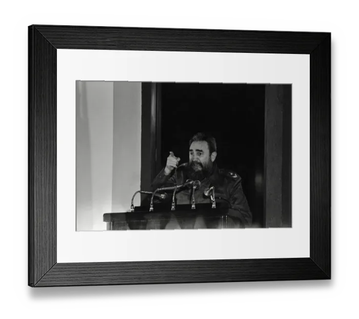 Framed Print : Fidel Castro Gesturing at Podium Framed Print : Fidel Castro Gesturing at Podium