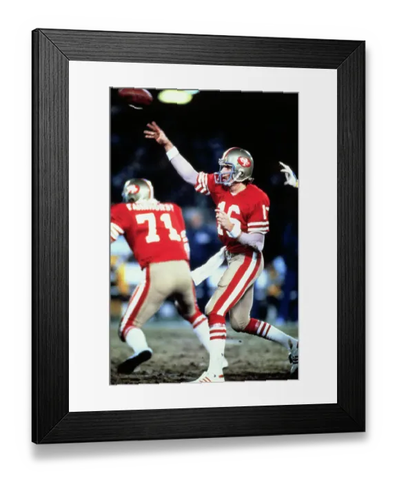 Framed Print : Joe Montana Throwing Football Framed Print : Joe Montana Throwing Football