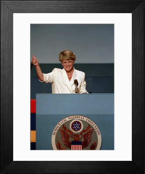 Framed Print : Geraldine Ferraro Addressing Convention Framed Print : Geraldine Ferraro Addressing Convention