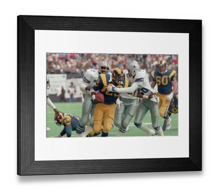 Framed Print : Michael Downs Tackling Eric Dickerson Framed Print : Michael Downs Tackling Eric Dickerson
