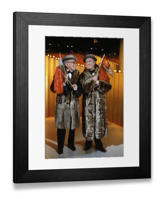 Framed Print : Comedians Bob Hope and George Burns on Stage Framed Print : Comedians Bob Hope and George Burns on Stage