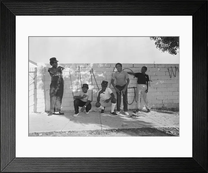 Framed Print : Gang Members Throwing Hand Signals Framed Print : Gang Members Throwing Hand Signals