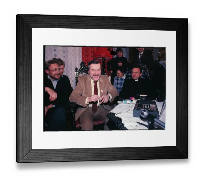 Framed Print : Lech Walesa Smiling Large