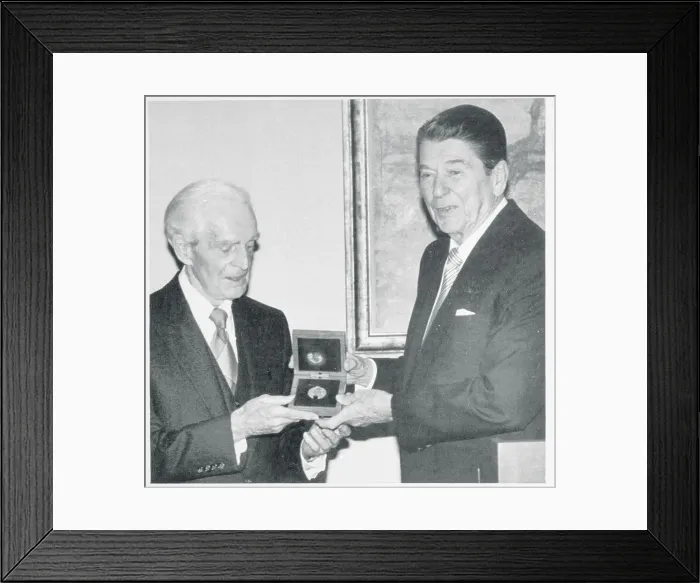 Framed Print : Ronald Reagan Presenting Congressional Gold Medal Framed Print : Ronald Reagan Presenting Congressional Gold Medal