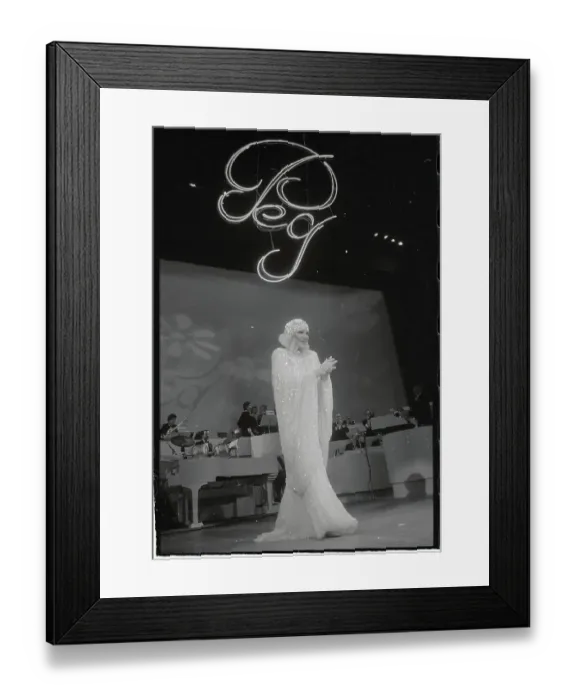 Framed Print : Peggy Lee on Stage After Her Show Peg Framed Print : Peggy Lee on Stage After Her Show Peg