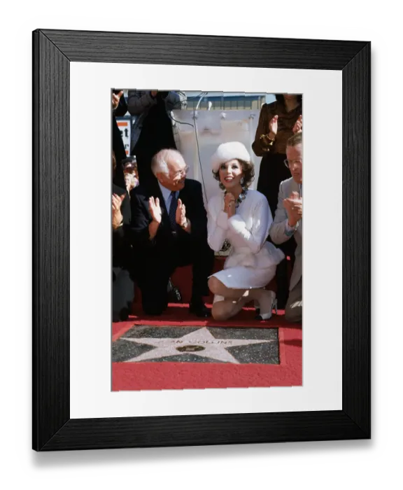 Framed Print : Actress Joan Collins Accepting Her Star on Hollywood Boulevard Framed Print : Actress Joan Collins Accepting Her Star on Hollywood Boulevard