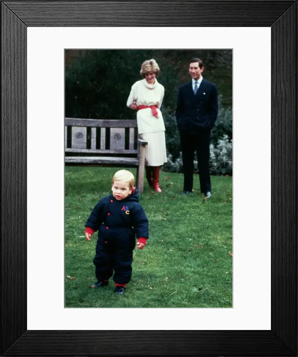 Framed Print : Princess Diana and Prince Charles with a Young Prince William