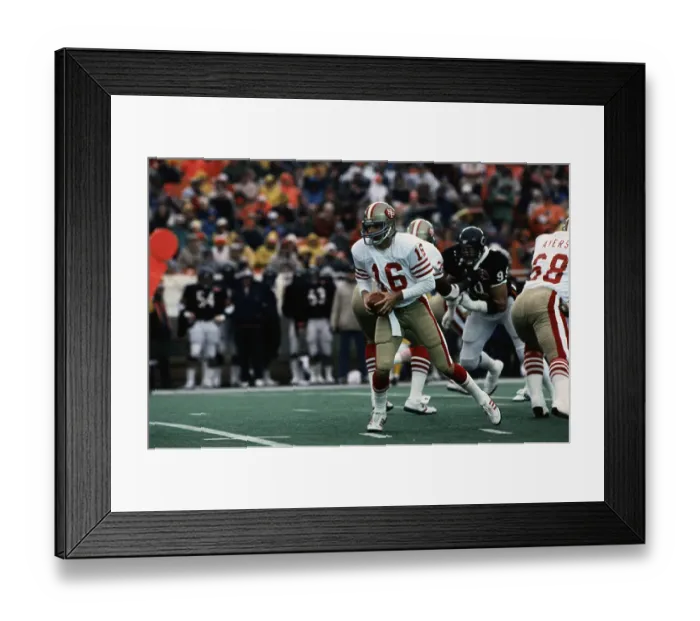 Framed Print : Joe Montana About to Throw Football Framed Print : Joe Montana About to Throw Football