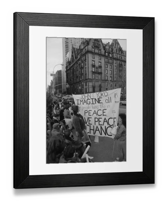 Framed Print : Beatle Fans Holding Vigil Framed Print : Beatle Fans Holding Vigil
