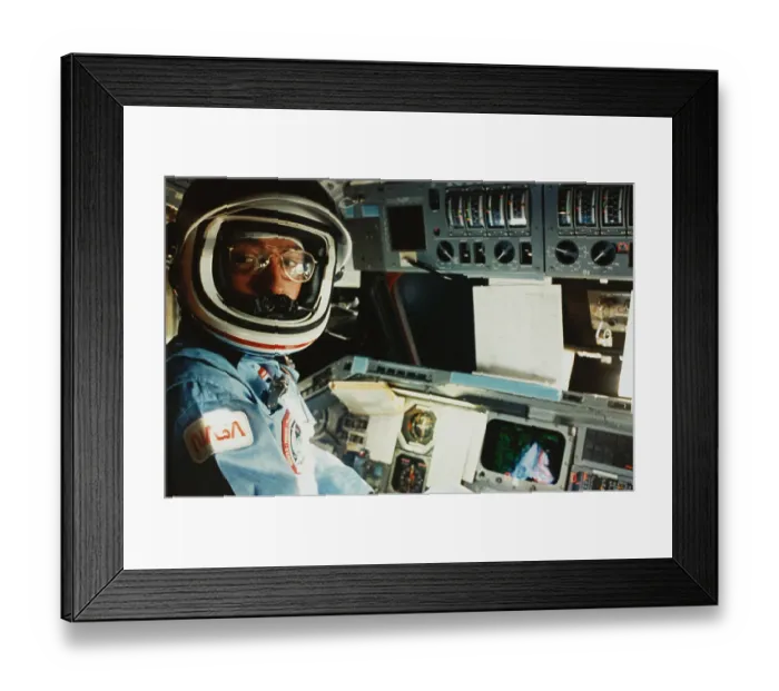 Framed Print : John Young Readies Columbia for Reentry Framed Print : John Young Readies Columbia for Reentry