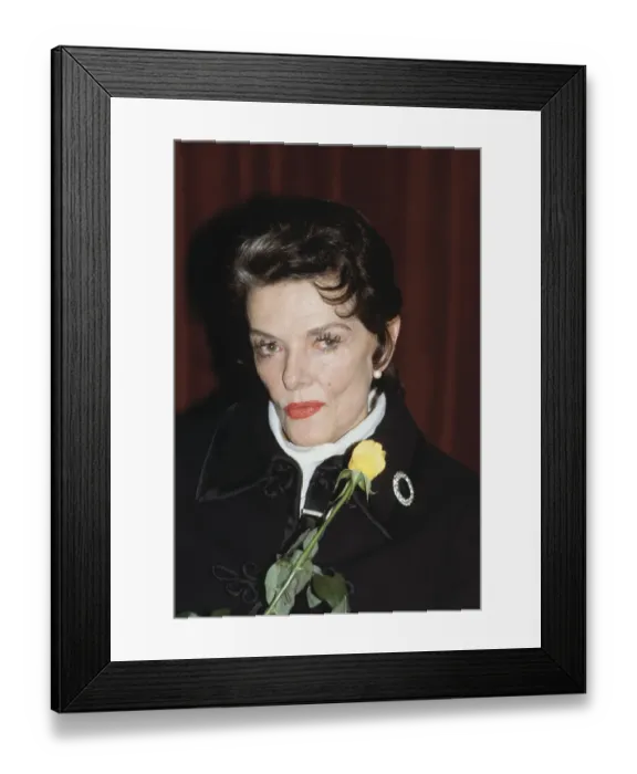 Framed Print : Portrait of Actress Jane Russell Posing with Yellow Rose Framed Print : Portrait of Actress Jane Russell Posing with Yellow Rose