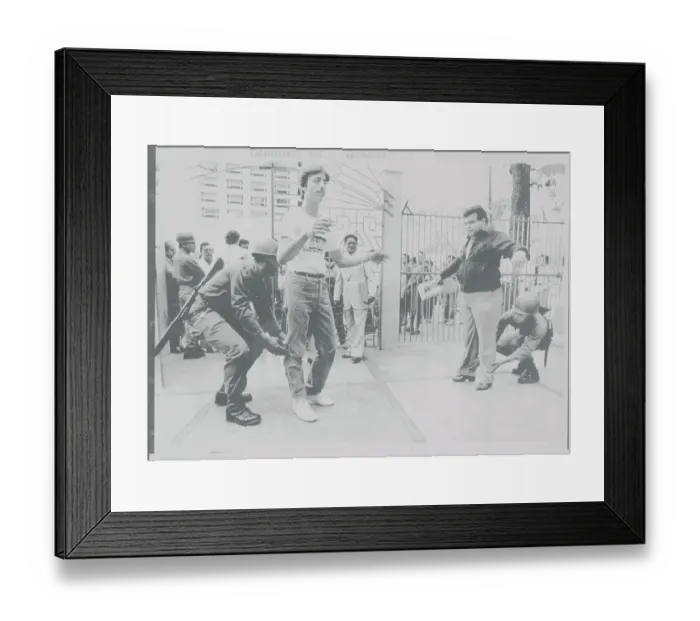 Framed Print : Soldiers Frisking Voters Framed Print : Soldiers Frisking Voters