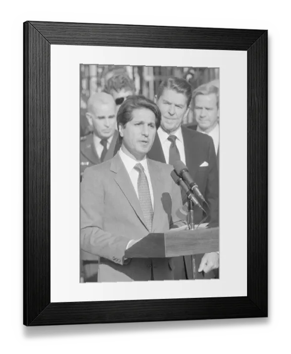 Framed Print : Amin Gemayel Giving a Speech Framed Print : Amin Gemayel Giving a Speech