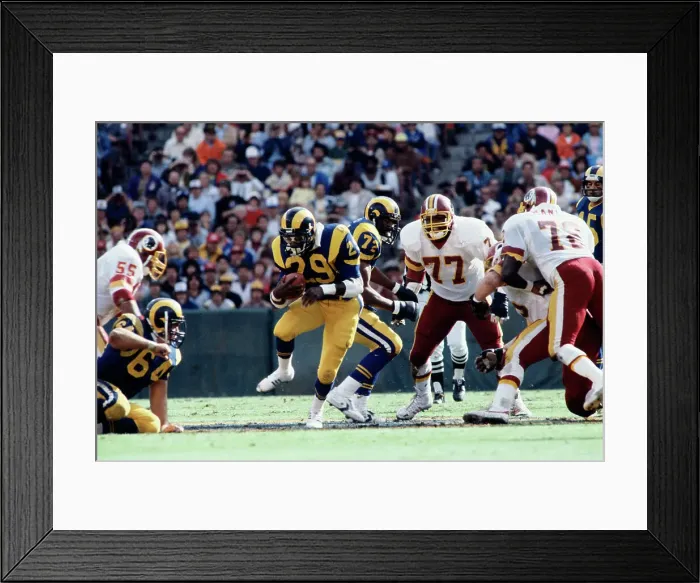 Framed Print : Rams Eric Dickerson with Football Framed Print : Rams Eric Dickerson with Football