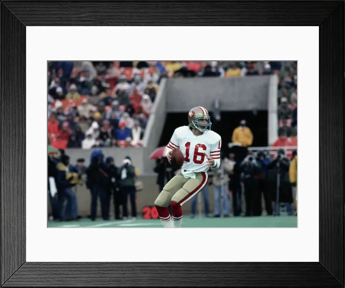Framed Print : Joe Montana Running With Football Framed Print : Joe Montana Running With Football
