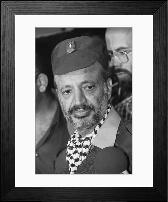 Framed Print : Arafat Speaking To Reporters Framed Print : Arafat Speaking To Reporters
