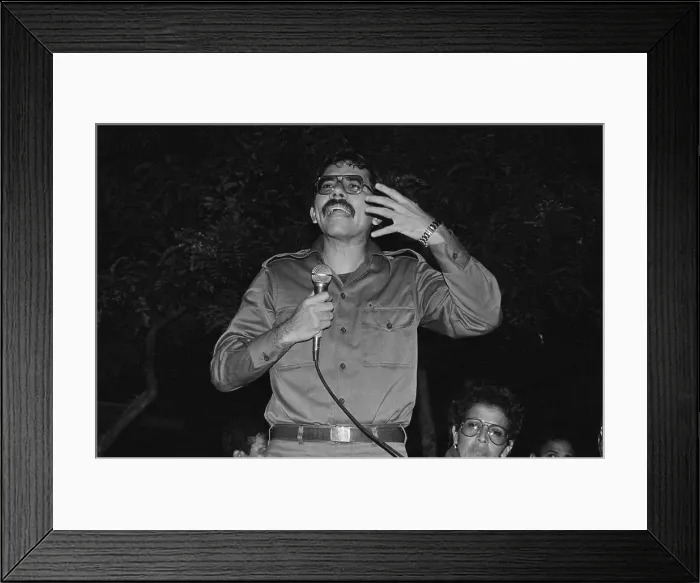 Framed Print : Daniel Ortega Speaking Against Reagan Administration Framed Print : Daniel Ortega Speaking Against Reagan Administration