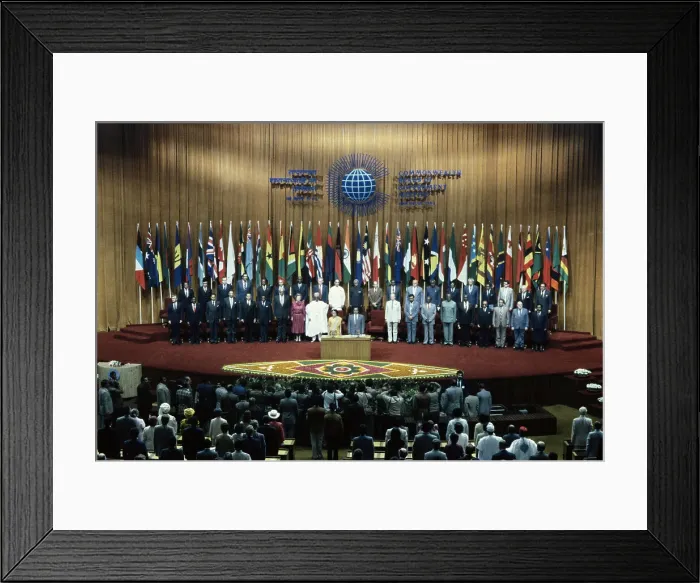 Framed Print : Indira Gandhi Opening Meeting