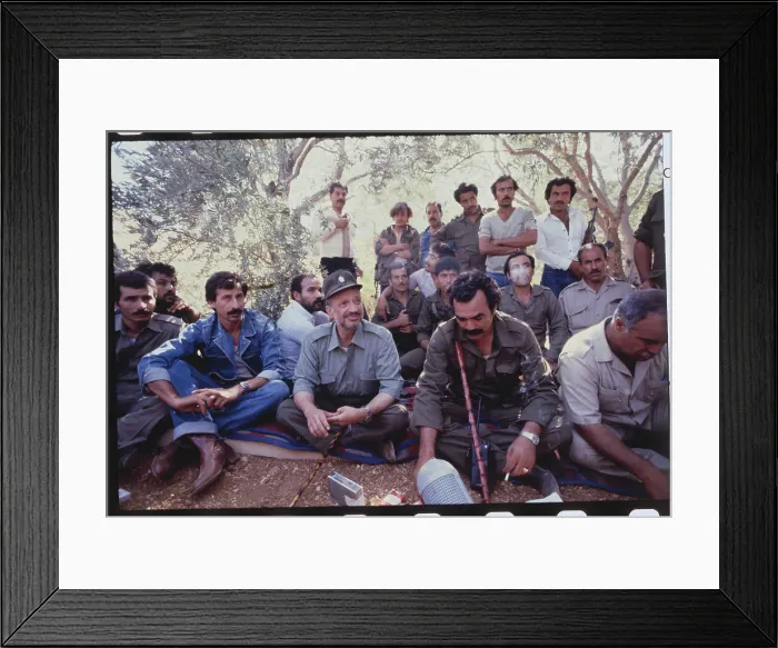 Framed Print : Palestinian Guerilla Chief Yasser Arafat with Followers Framed Print : Palestinian Guerilla Chief Yasser Arafat with Followers