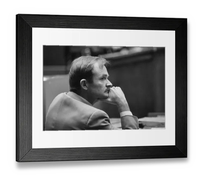 Framed Print : Randy Kraft Listens To Testimony Framed Print : Randy Kraft Listens To Testimony