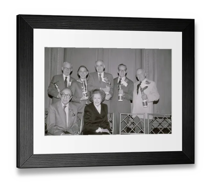 Framed Print : Winners of Albert and Mary Lasker Awards Posing for Camera Framed Print : Winners of Albert and Mary Lasker Awards Posing for Camera