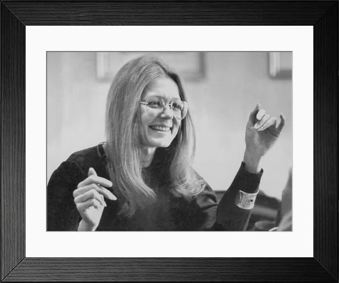 Framed Print : Feminine Activist Gloria Steinem at Book Promotional Event