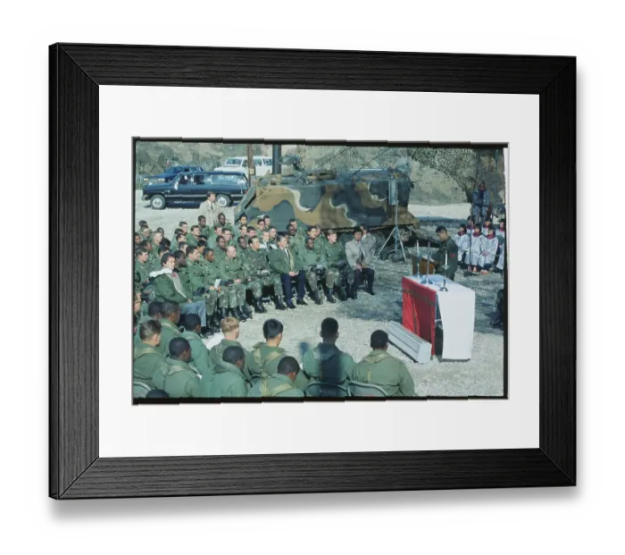 Framed Print : Reagan Attending Religious Service