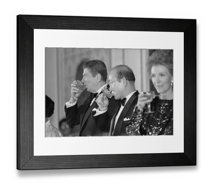 Framed Print : President Reagan and Chun Doo Hwan Drinking Champagne Framed Print : President Reagan and Chun Doo Hwan Drinking Champagne