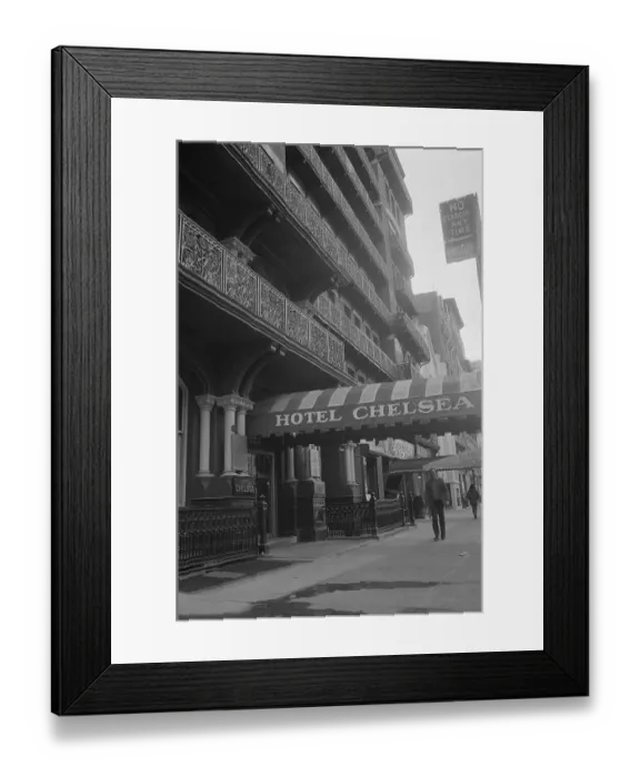 Framed Print : View of Chelsea Hotel Canopy at Entrance Framed Print : View of Chelsea Hotel Canopy at Entrance