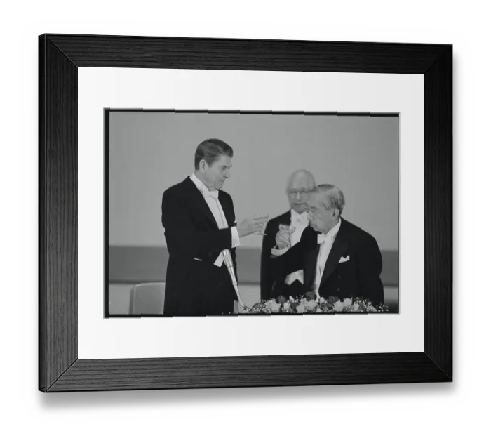 Framed Print : President Reagan Sharing Toast with Emperor Hirohito Framed Print : President Reagan Sharing Toast with Emperor Hirohito