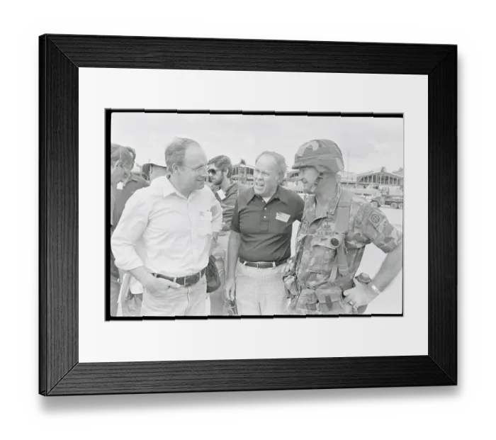 Framed Print : Rep.Dick Cheney Visits Grenada with Delegation Framed Print : Rep.Dick Cheney Visits Grenada with Delegation