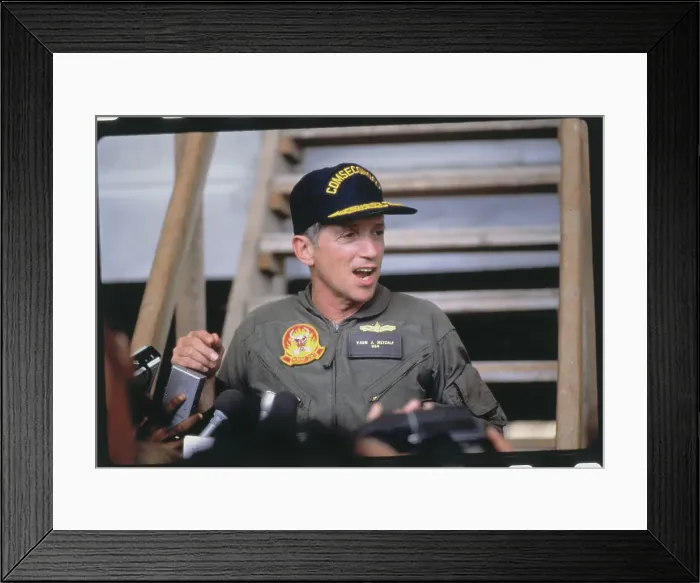 Framed Print : Portrait of United States Vice Admiral Joseph Metcalf III Framed Print : Portrait of United States Vice Admiral Joseph Metcalf III
