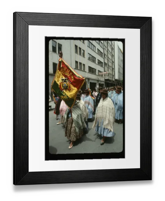 Framed Print : Bolivian Peasants Participate in Protest Framed Print : Bolivian Peasants Participate in Protest