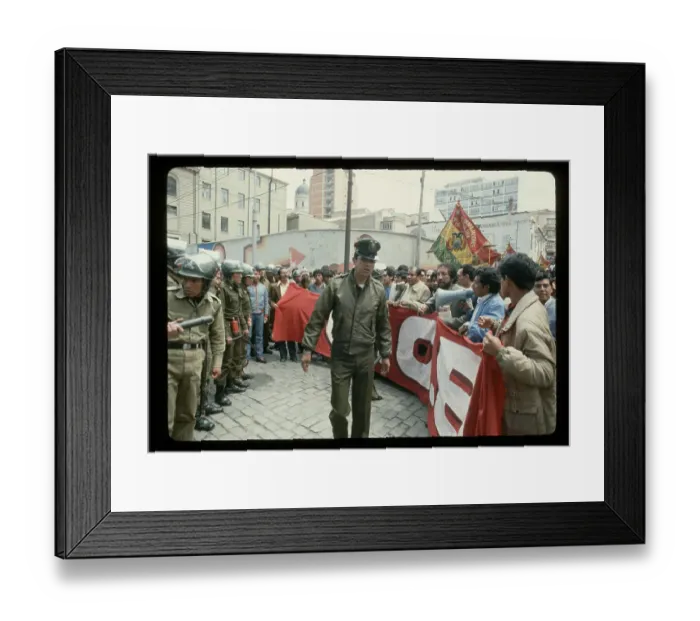 Framed Print : Riot Police Try to Block Protest Framed Print : Riot Police Try to Block Protest
