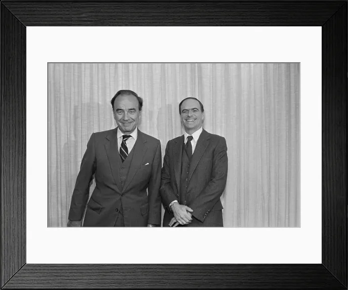 Framed Print : Rupert Murdoch and Marshall Field Posing for Camera Framed Print : Rupert Murdoch and Marshall Field Posing for Camera