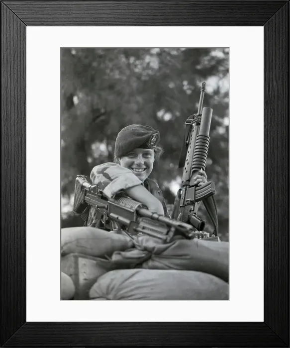 Framed Print : Grenada Invasion Soldier with Guns Framed Print : Grenada Invasion Soldier with Guns