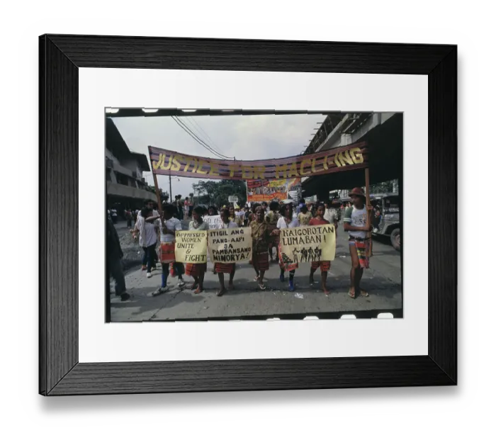 Framed Print : Philippine Women Marching with Banners Framed Print : Philippine Women Marching with Banners