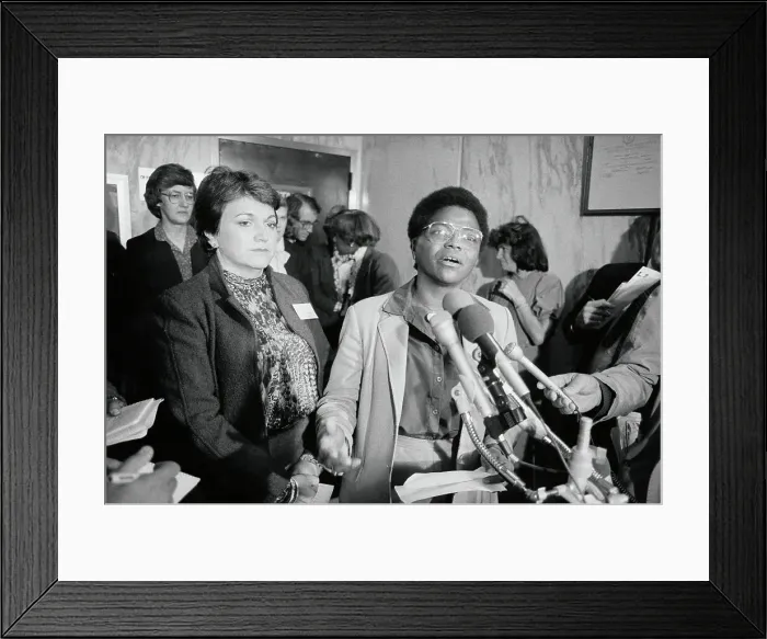 Framed Print : Fired Civil Rights Commission Members at Press Conference Framed Print : Fired Civil Rights Commission Members at Press Conference