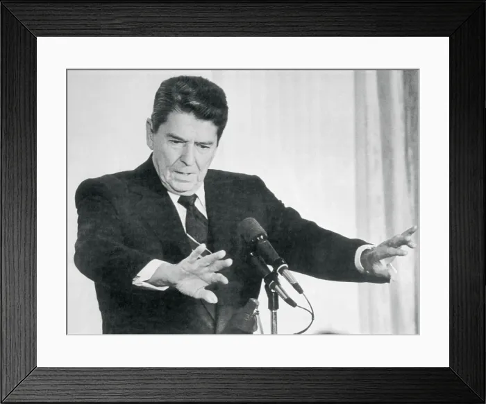Framed Print : President Reagan Giving a Speech Framed Print : President Reagan Giving a Speech